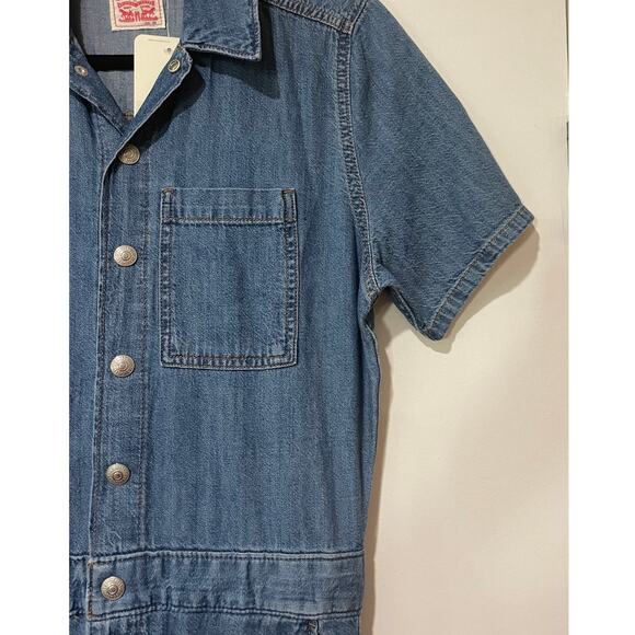 Levi's Short Sleeve Heritage Jumpsuit Size XS NWT Classic Form Flattering - Picture 6 of 15